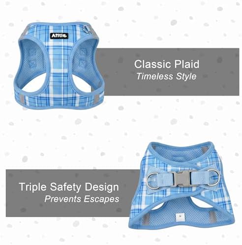 AIITLE Step in Dog Harness and Leash Set Plaid Adjustable - Image 7