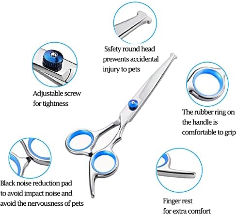 Dog Grooming Scissors, Stainless Steel Pets Grooming Shears - Image 2