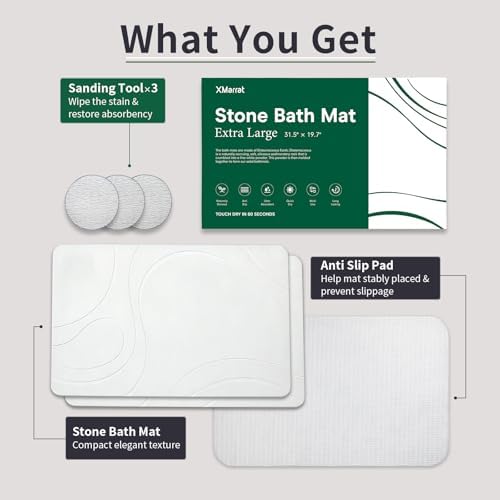 XMarrat Extra Large Stone Bath Mat - Image 5
