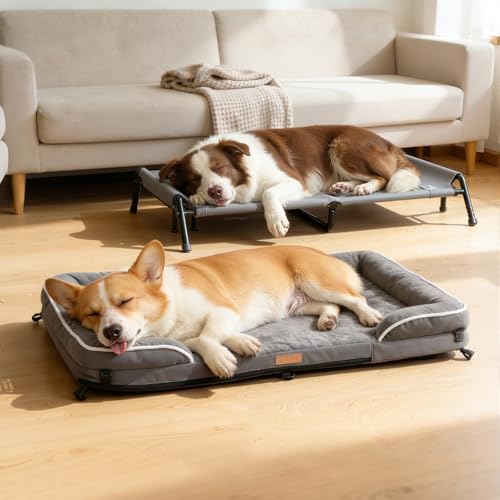 Lekereise Cooling Elevated Dog Bed by Lekereise