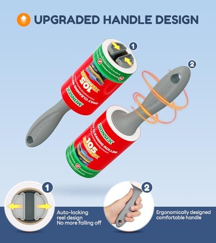 MONSEK 4X Extra Sticky Lint Roller - Image 3