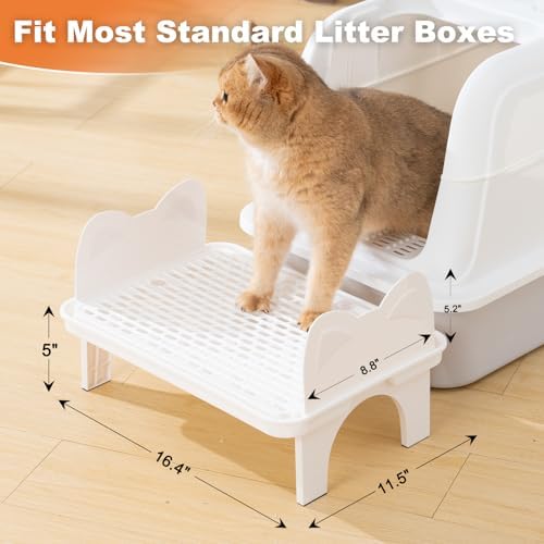 Uross Cat Litter Box Step, Extra Large Litter Box Ramp/Stairs - Image 3