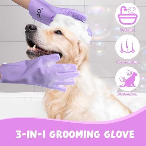 ROPO silicone gloves for pet grooming, and massage - Image 2