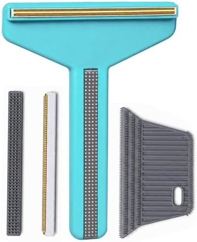 Pet Hair Remover with Reusable Heads, 4-in-1 Portable Carpet Rake, Cat & Dog by CMOSAFPoultryHabitatSupplie