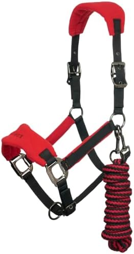 LeMieux Vogue Fleece Headcollar - Halter & Leadrope - Extra Padding, Adjustable at Curb and Poll Strap