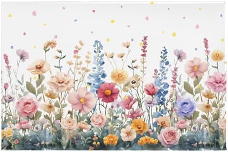 Giwawa Colorful Flower Bath Rug Botanical Floral Extra Soft Bathroom Carpet by Giwawa