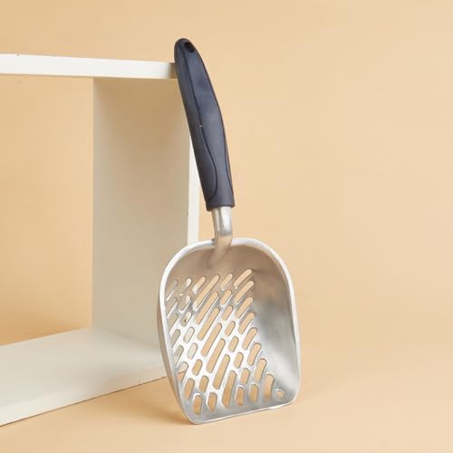 Navy Blue Metal Cat Litter Scoop Durable Aluminum Screen Cat Litter Shovel - Image 2