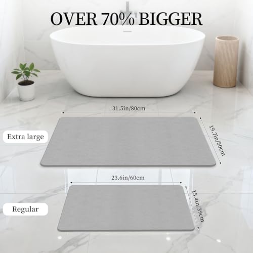 THMINS Extra Large Stone Bath Mat - Image 2