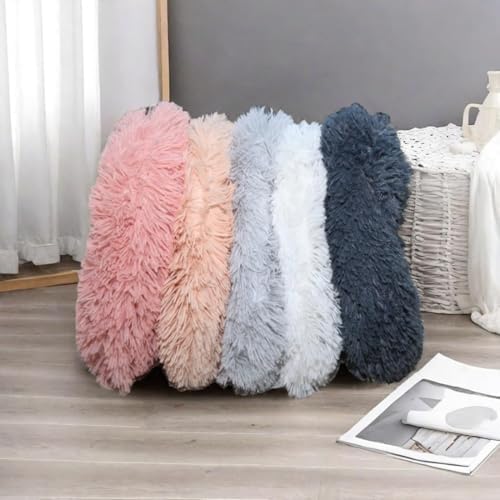 RICHRAIN Round Plush Cat Bed Insert Replacement Cat Tree Cushion - Image 4