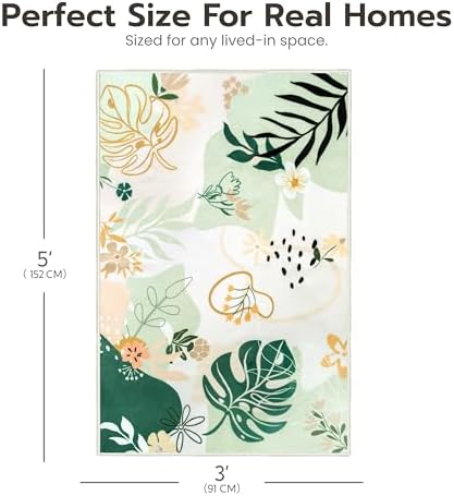 Joiedomi Area Rugs for Bedroom 3x5 Washable Rug Non Slip Small Carpet - Image 2