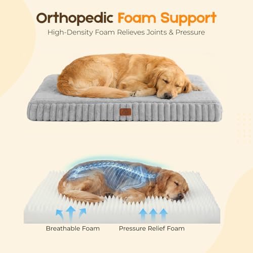 Orthopedic Dog Bed for Medium Dog, Waterproof Washable Pet Bed for Crate - Image 4