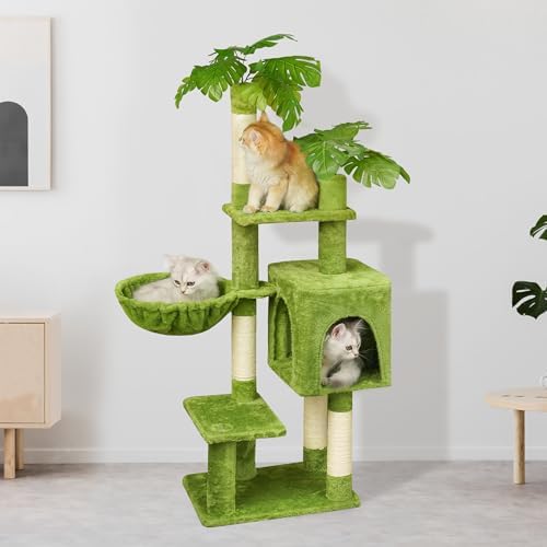 Meecal Green Cat Tree, 47-Inch Cat Tower - Image 6