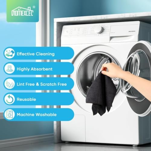HOMEXCEL Black Microfiber Cleaning Cloth, Microfiber Towels - Image 6