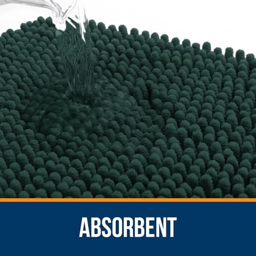OLANLY Small Bathroom Rugs 24x16, Extra Soft Absorbent Chenille Bath Rugs - Image 4