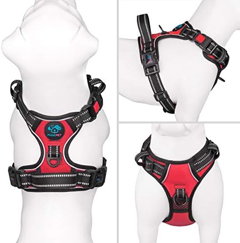 PHOEPET No Pull Dog Harness Medium Reflective Front Clip Vest - Image 2
