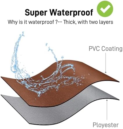 Waterproof Apron with Comfortable Adjustable Bib Rubber Vinyl Dishwasher Heavy - Image 2