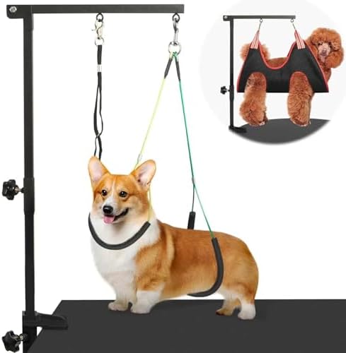 Dog Grooming Arm with Pet Grooming Hammock, getlstub 35" Pet Grooming Table Arm - Image 3