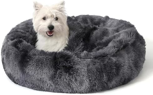 NOYAL Calming Donut Dog Bed, Hooded Cave by Noyal