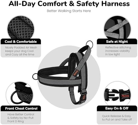 Didog No Pull Dog Harness for Medium Dogs, Breathable Mesh Padded - Image 6