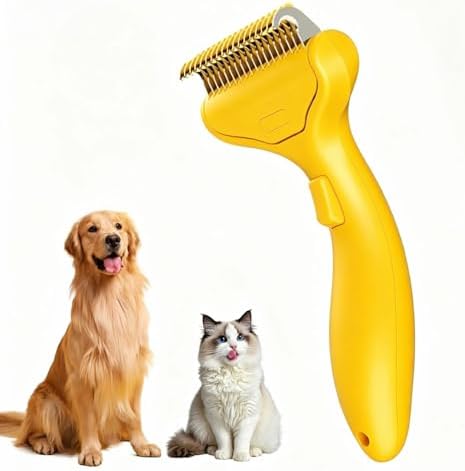 Undercoat Rake for Dogs & Cats, Deshedding Brush for Long haired Pets, Cat by Unknown
