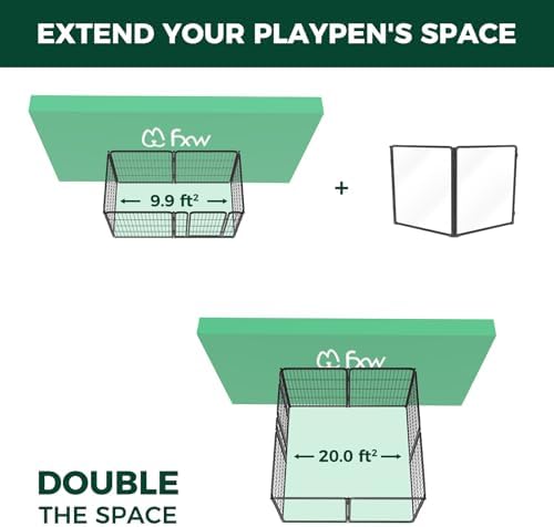 FXW 2 Add-on Acrylic Panels for AuraSpace Pro Dog Playpen - Image 2