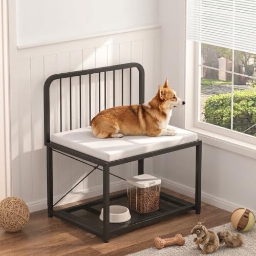 Raised Dog Bed, 5-Level Height Metal Dog Bunk Bed by LoveAllYourLittleOnes