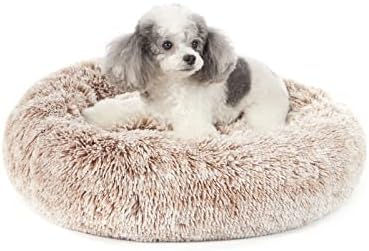 Bedfolks Calming Fluffy Donut Dog Bed by Bedfolks