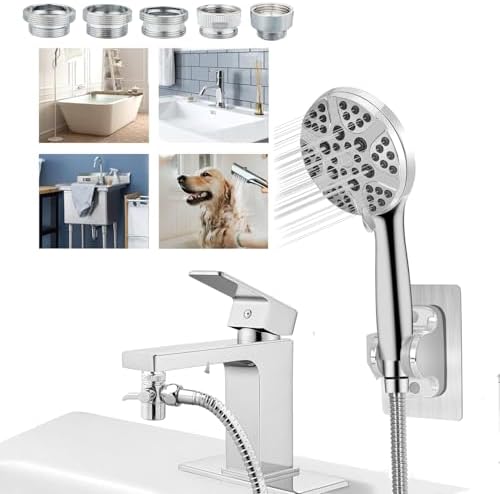 Bathtub Shower Head Sink-Faucet set，Tub faucet spayer attachment by phyxon