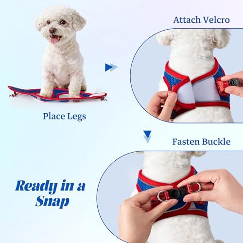 No Pull Dog Puppy Harness and Leash Set Reflective Mesh Vest XX-Small - Image 4
