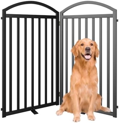 SNUOWU 2 Panels Full Matel Freestanding Dog Gates by SNUOWU