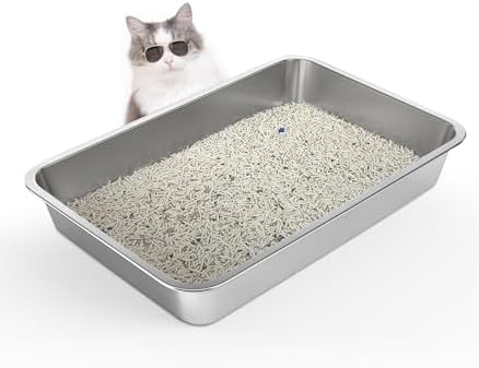 WENBOKMIN Stainless Steel Cat Litter Box by Wenbokmin