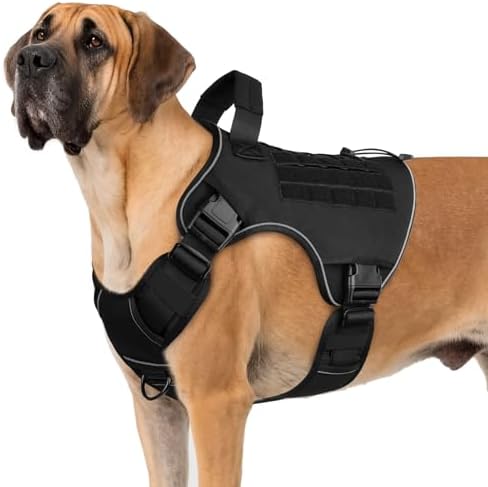 WINGOIN Black Tactical Dog Harness by WINGOIN