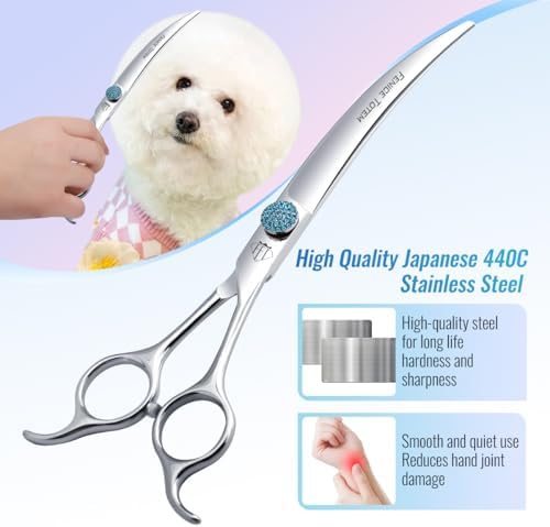 Fenice Professional Grooming Curved Shear: 45 Degree Super Curves Scissors - Image 3