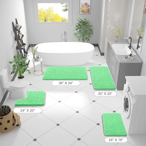OLANLY Bathroom Rugs 30x20, Extra Soft Absorbent Chenille Bath Rugs - Image 2