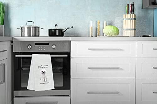 White Poodle Kitchen Towels - Image 2