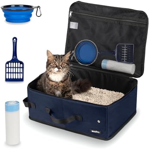 Portable Cat Travel Litter Box by Becivi