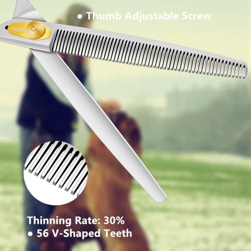 HASHIMOTO Grooming Scissors for Dogs, Dog Thinning Shears for Grooming - Image 3