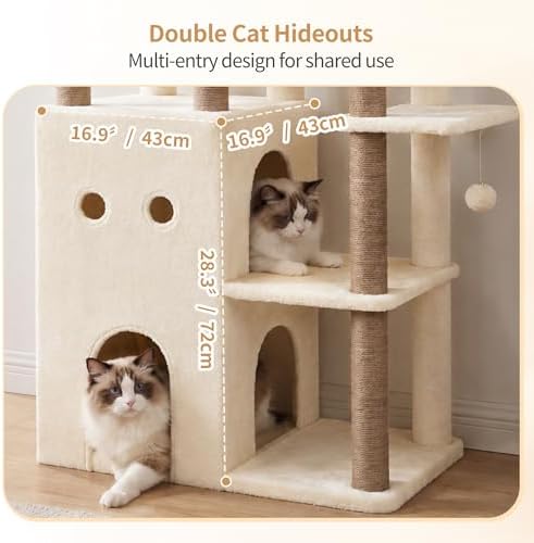 Heybly Cat Tree, 69.7 in Secure Anti-Tip Cat Tower - Image 2