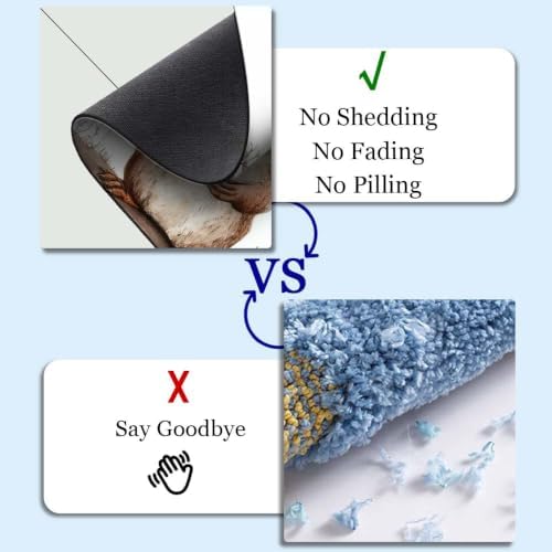 Cute-Squirrel-Super Absorbent Quick-Drying Bathroom Mat Rug, Rubber Non-Slip - Image 4