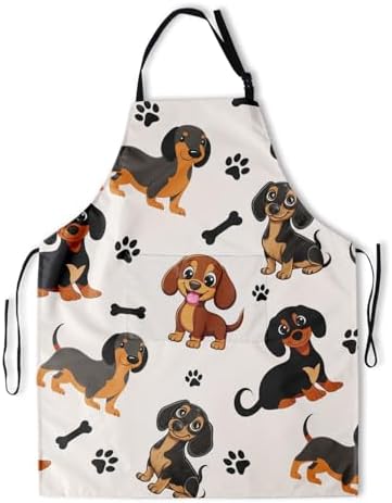 Art Apron with Pocket for Women Men by DZGlobal