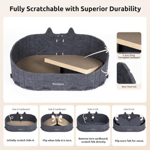 Cat Scratcher Bed for Indoor Cats Cardboard Cat Scratch Couch - Image 5