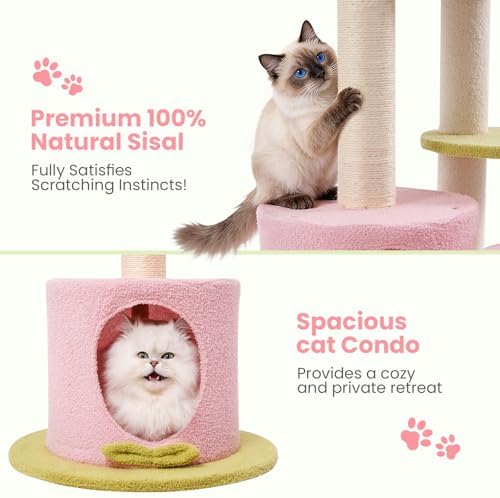 Max & Marlow 95-108" Floor to Ceiling Adjustable Cat Tree - Image 6