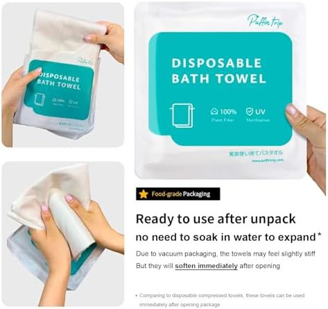 10 Pack Disposable Bath Towels 55''X27.5'’ Durable Portable Camping Towels - Image 2
