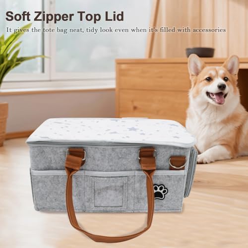 Felt Dog Grooming Bag, Portable Tote Bag - Image 4