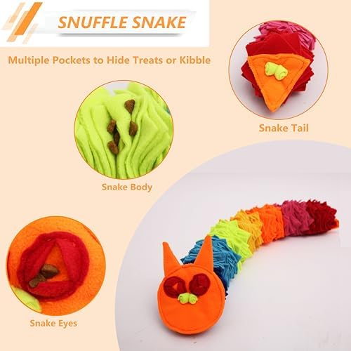 Ablechien Snuffle Ball Rainbow Snuffle Snake Puzzle Toy - Image 2