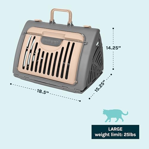 SportPet LARGE Hard-Sided Travel Cat Carrier - Image 3