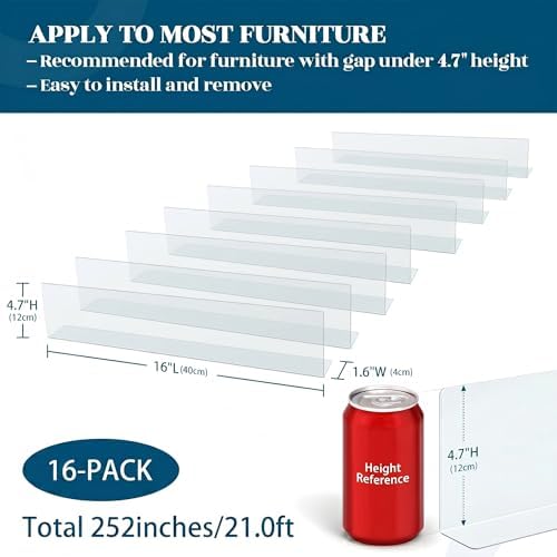 16-Pack Clear Under Sofa Blocker - Image 2