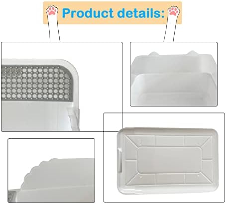 Open Cat Litter Box with High Side, Anti-Splashing Cats Litters Pan, Kitten - Image 6