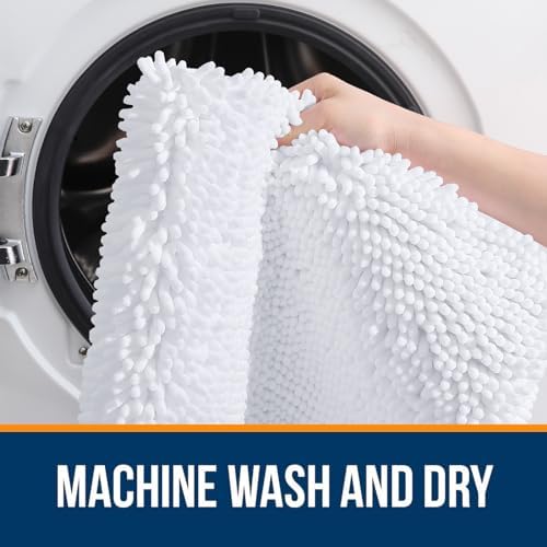 OLANLY Bathroom Runner Rugs 70x24, Extra Soft Absorbent Chenille Bath Rugs - Image 5