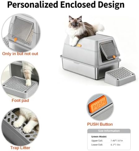 XL Stainless Steel Litter Box - Image 7